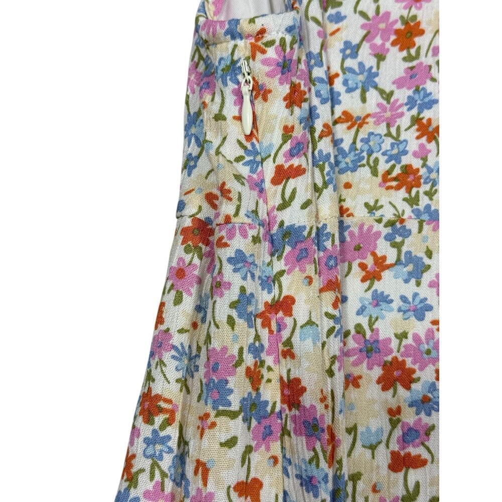L.A. Hearts Floral Lace-Trim Mini Dress White Multi XS - Picture 7 of 7